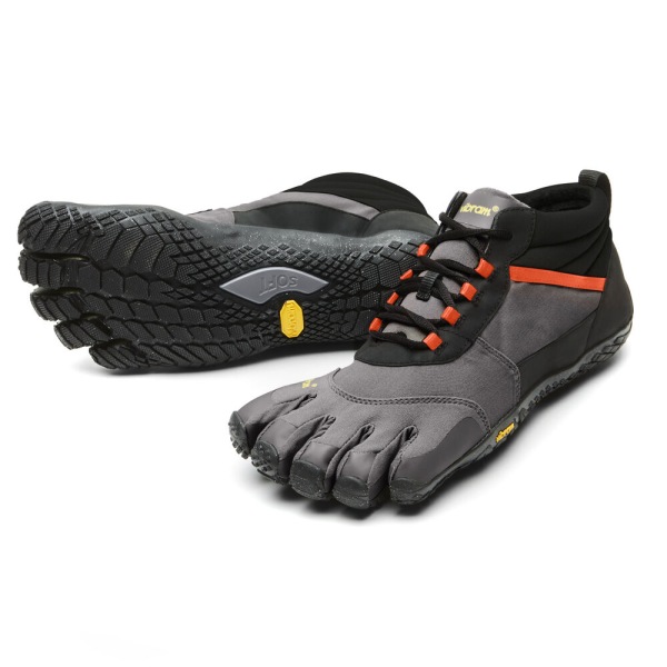 Panske Turistické Topánky Vibram Slovensko - FiveFingers V-Trek Insulated Čierne / Siva / Červené | 8456ANMCU